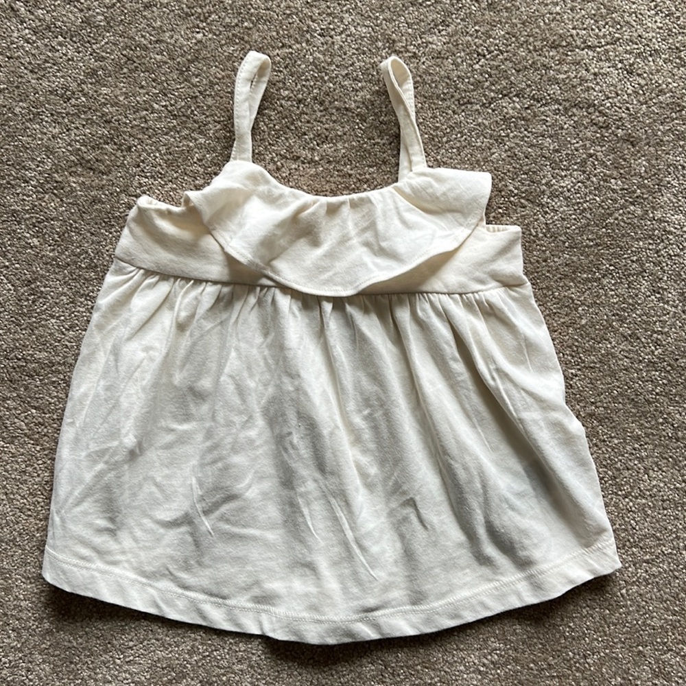 NWOT Baby gap cream ruffle tank size 3 years